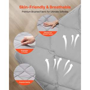 Matelas Tatami Pliable Japonais à 9 Couches Taille Queen 80 X 60 X 3,5 Pouces Gris Sac de Rangement à Fermeture Éclair pour Dortoir Yoga Sommeil - Product Image 4