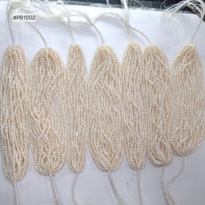 ไข่มุกน้ำจืดทรงกลมพรีเมียม เจาะรูเต็มเม็ด ขนาด 2.75 ถึง 3.25 มม. 7 พวง 163 เส้น น้ำหนัก 1515.4 กะรัต ไข่มุกเม็ดเดี่ยวสำหรับทำสร้อยคอเครื่องประดับ - Product Image 1