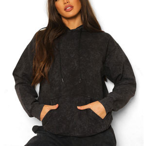 Novedad 2026: Sudaderas con Capucha para Mujer, Estilo Vintage, Lavado Ácido, Estampadas, Casuales, de Forro Polar, para Invierno, 100% Algodón, Colores Personalizables - Product Image 4