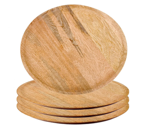 Wood Charger <b>Plate</b> Hot Sale Wooden <b>Plates</b> Centerpieces Decoration Custom Logo Wood Charger <b>Plate</b> - Product Image 5