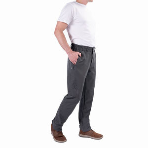 Pantalon de randonnée à séchage rapide pour homme, taille élastique, plusieurs poches, décontracté, léger, pantalon d'été, gris foncé - Product Image 2