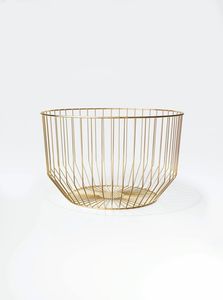 Cesta de Almacenamiento de Alambre Metálico Moderna, Dorada, Multiusos, para Organización y Ordenación - Product Image 1