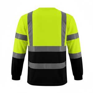 Ultra-Breathable <b>Neon</b> Safety <b>T</b>-<b>Shirt</b> Reflective Workwear Uniform - Product Image 2