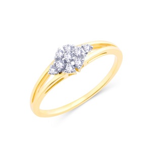 แหวนเพชรพรีเมียม Pristine Sparkler ประดับเพชรทรงดอกไม้ 0.15 กะรัต เพชรเลี้ยงในห้องปฏิบัติการ สำหรับผู้จำหน่ายเครื่องประดับ - Product Image 1