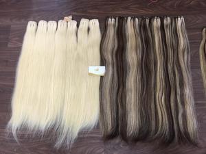 Para Genius Weft 100% Real Virgin Extensiones de cabello Remy vietnamita Ombre Color claro Cinta alineada con cutícula Cabello Blanqueado Geni - Product Image 5