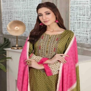 Awakkal-traje de 3 piezas con estampado Digital para mujer, Colección bonita y elegante de alta calidad, volumen AROOSA - Product Image 2