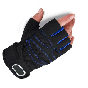 No-slip Polyester Padded Palm Protection Shockproof Breathable Adjustable for Closure Unisex Half Finger <b>Gloves</b> for Cycling - Product Image 4
