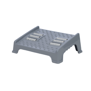 Reposapiés Ergonómico con 3 Rodillos de Masaje, Reposapiés Ajustable de Plástico PP para Oficina, Hogar, Estudio y Relajación - Product Image 1