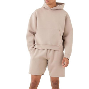 Ensemble de jogging personnalisé 2 pièces pour hommes : sweat à capuche en coton coupe ample et short de sport – Tenue décontractée personnalisable - Product Image 3