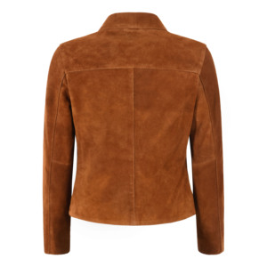 Custom 100% Genuine Tan Cow <b>Suede</b> Leather Women’s <b>Jacket</b> Custom Branding Private Label OEM/ODM Bulk Wholesale Manufacturer - Product Image 4