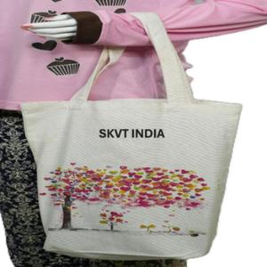 Wholesale <b>Small</b> MOQ Custom Reusable Organic Cotton <b>Tote</b> <b>Bag</b> Zipper Embroidery Animal Prints Eco-Friendly Women's Logo Music - Product Image 2