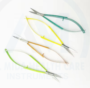 Ciseaux chirurgicaux ophtalmiques de qualité supérieure Al Mida Healthcare certifiés CE avec garantie à vie, en acier inoxydable, précision et tranchant élevés - Product Image 2