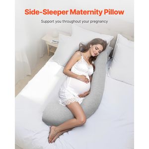 Almohada de Maternidad en Forma de L, Suave y Transpirable, para Mujeres Embarazadas, para Dormir de Lado - Product Image 1