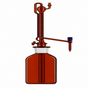 Bureta automática Amber Clase A con fuelle de goma y grifo Rotaflow, vidrielería de titulación de laboratorio certificada - Product Image 3