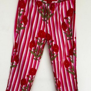 Conjunto de Pijama de Algodón 100% para Mujer, con Rayas y Bordado Floral, Manga Larga, Suave, Informal, para Dormir, Ropa de Primavera - Product Image 5
