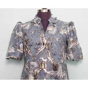 Vestido Largo Midi de Algodón con Diseño Indio Hecho a Mano para Mujer, Cuello en V, con Bolsillos, Ideal para Fiestas y Ocasiones Especiales - Product Image 2