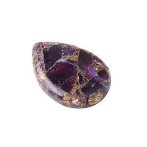 Piedras Preciosas Sueltas de Amatista Púrpura de Alta Calidad, 16x22mm, Cobre, Cuarzo Liso Natural, Pulido Brillante, Forma de Pera, para Joyería - Product Image 1