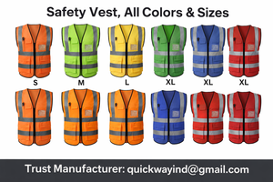 Gilet de sécurité à haute visibilité de classe 2, orange, réfléchissant, avec poches, logo personnalisé imprimé, vêtements de travail - Product Image 6