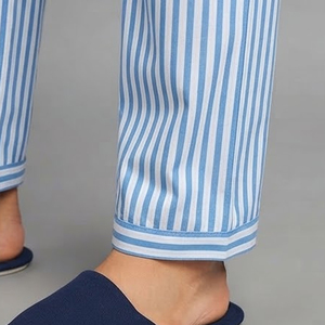 Pyjamas personnalisés pour hommes avec votre marque, impression de logo personnalisée, vêtements de nuit à manches longues, robe de nuit pour hommes en vente - Product Image 3