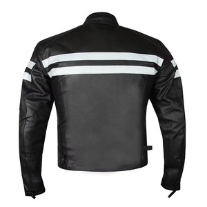 Vintage Loose Men's Leather <b>Jacket</b> Stand <b>Waterproof</b> Breathable Patchwork Color Blocking Design Front Zipper for <b>Winter</b> Outdoor - Product Image 6