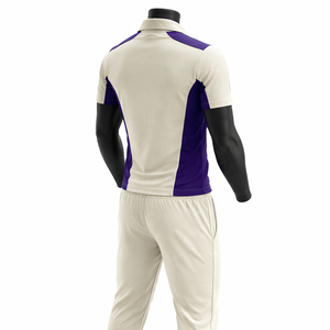 Conjunto de Uniforme de Polo Blanco Personalizado para Cricket, Camisa y Pantalones de Secado Rápido, Transpirables y que Absorben la Humedad, Venta al Por Mayor OEM - Product Image 5