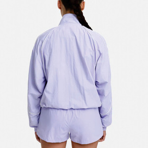 OEM Private Label Women's Front Zip Stripe Nylon Windbreaker <b>Jackets</b> Shorts Set <b>Lightweight</b> Waterproof Oversized <b>Jacket</b> for men - Product Image 2