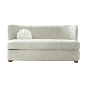 เก้าอี้ไม่มีที่วางแขนทำจากผ้าลินินเนื้อแข็งสไตล์โมเดิร์นพร้อมเบาะนุ่มและขาไม้โอ๊คสีขาวสำหรับห้องนั่งเล่นห้องนอนหรือโรงแรม - Product Image 2