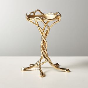 Porte-bougie en aluminium doré personnalisé, fait main, support de bougie en métal pour la décoration de la maison et des événements, centres de table de mariage - Product Image 3