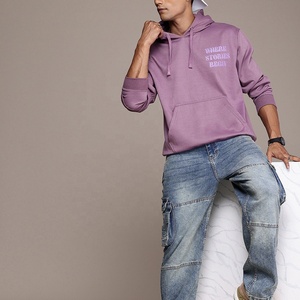 Mens Graphic <b>Hoodie</b> <b>Purple</b> French Terry Drop Shoulder Lavender Pullover Sweatshirt Apparel Manufacturer - Product Image 3