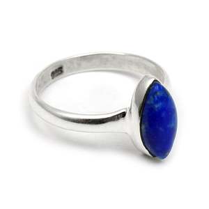 925 Sterling Silver Stackable <b>Ring</b> Comes With Bezel Setting Lapis Lazuli Gemstone Pretty Marquise Shape Trendy Fashion <b>Boho</b> <b>Ring</b> - Product Image 4