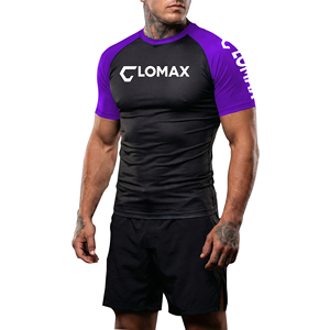 Rashguard de Manga Larga para MMA, BJJ y Surf, Ecológico, con Estampado por Transferencia de Calor, Personalizado, 220g, Spandex/Poliéster, OEM - Product Image 1