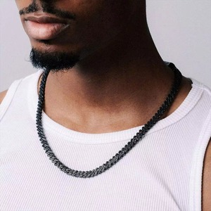 Nuevo Collar de Moda Personalizado con Diamantes Moissanite VVS Negros Estilo Cubano, Joyería Fina y Colgantes, Cadenas Personalizadas, Estilo Hip Hop - Product Image 2