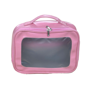 PU Leather and Transparent PVC Plastic Traditional Cosmetic Bag Makeup Organizer Travel Beauty <b>Case</b> - Product Image 6