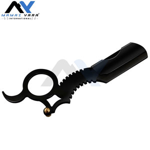 มีดโกนสำหรับช่างทำผม แบบวงแหวนเดี่ยว ใบมีดตรง น้ำหนักเบา ป้องกันสนิม ใช้สำหรับตกแต่งทรงเครา ใช้ได้กับใบมีดสองคม - Product Image 2