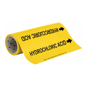 Marcador de Tuberías Flexible para Ácido Clorhídrico Brady, para Tuberías de Laboratorios y Plantas Químicas - Product Image 2