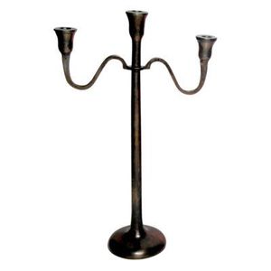 <b>Black</b> Metal <b>Candelabra</b> With Two Arms For Home Decoration Durable Design - Product Image 2