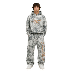 Ensemble de sweats à capuche pour hommes en deux pièces, motif camouflage Real Tree, design brodé personnalisé, coton tricoté de haute qualité, streetwear, fournisseur en gros - Product Image 1