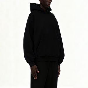 Sudadera con Capucha Retro de Algodón French Terry para Hombre, Estilo Americano, de Alta Calidad, con Pedrería, para Invierno, Venta al Por Mayor - Product Image 2