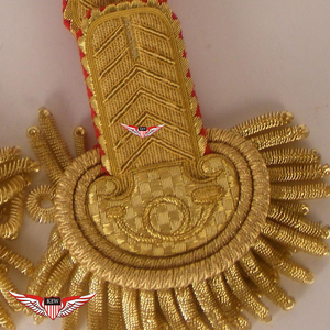 KEW - Epaulettes de Hombro Bordadas en Oro, Estilo Napoleónico Francés, Lujosas, para Uniformes y Prendas Ceremoniales - Product Image 1