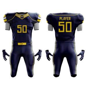 Uniformes de Fútbol Americano al por Mayor, Transpirables, de Secado Rápido, Bordados, Tallas Grandes, Mangas Cortas, Uniformes de Equipo, Precios Competitivos - Product Image 3