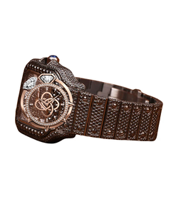 Montre de luxe pour homme en acier inoxydable avec bracelet, style bijoux, sertie de diamants Moissanite - Product Image 3