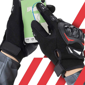 ถุงมือหนังแท้ GREEN SWIFT INDUSTRIES เสริมแผ่นรองรับแรงกระแทก ใช้งานหน้าจอสัมผัสได้ กันน้ำ ปิดนิ้วเต็มรูปแบบ มีเชือกผูก สำหรับแข่งรถ - Product Image 6