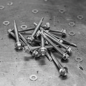 Vis autoperceuses à tête hexagonale de qualité supérieure (métriques/pouces) revêtement zinc/galvanisé classe 8, robustes et résistantes à la corrosion - Product Image 1