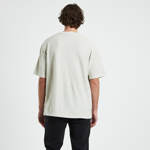 Men's <b>White</b> Oversized Plain Polyester/Cotton Blend <b>T</b>-<b>Shirt</b> Short Sleeve O-Neck Casual Jersey Tee Eco-Friendly Breathable 180g - Product Image 2