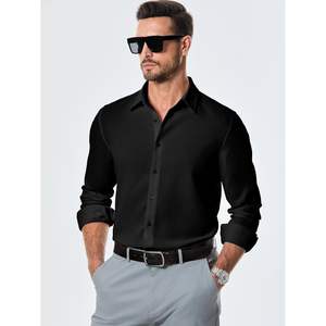 Camisa de Vestir Personalizada para Hombre, 100% Algodón, Estilo Waffle, con Botones, Manga Larga, Informal, para Trabajo, con Cuello Waffle Moderno - Product Image 5