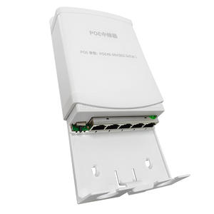 Extensor PoE à Prova d'Água Huoyi com 4 Portas 10/100Mbps <span class=keywords><strong>1</strong></span> Entrada 4 Saídas Repetidor PoE Transmissão de 250 Metros Proteção contra Curto-Circuito - Product Image 6