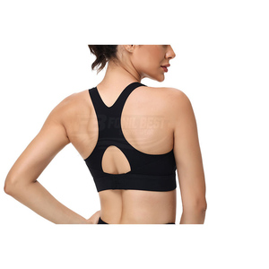 Ensemble 2 pièces sans couture pour femme : débardeur de sport respirant pour la gym, la course et le yoga, et soutien-gorge de sport uni très élastique à fermeture avant - Product Image 6