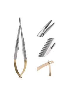 Portaagujas Dental Ergonómico de Acero Inoxidable Castroviejo de 16 cm, Instrumento Quirúrgico Recto - Product Image 5