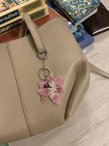 Unique Handmade Embroidery Beaded Keychain Beautiful Decorative <b>Key</b> <b>Ring</b> for Handbags Backpacks Purses and Everyday Carry - Product Image 2