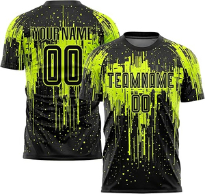 Camisetas de Fútbol Unisex al por Mayor para Verano, con Número y Logotipo Personalizados, Impresión Digital, Manga Corta, Transpirables, de Secado Rápido, Ligeras, 100% - Product Image 2